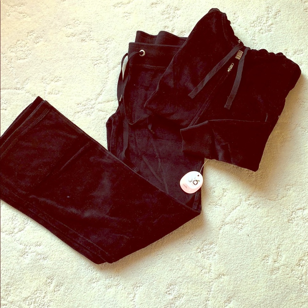 Black Juniors Velour Lounger Set, NWT